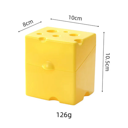 Juustorasian mitat: noin 10 × 8 cm, korkeus 10,5 cm, paino 126 g