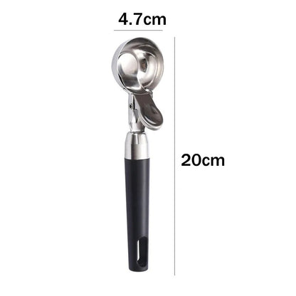 Jäätelökauhan mitat toimittajan mukaan: pituus noin 20 cm ja kauha Ø 4,7 cm