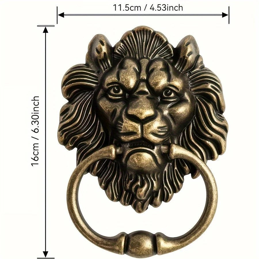 Toimittajan mittapiirros ovikolkuttimesta: noin 16 cm korkea ja 11,5 cm leveä