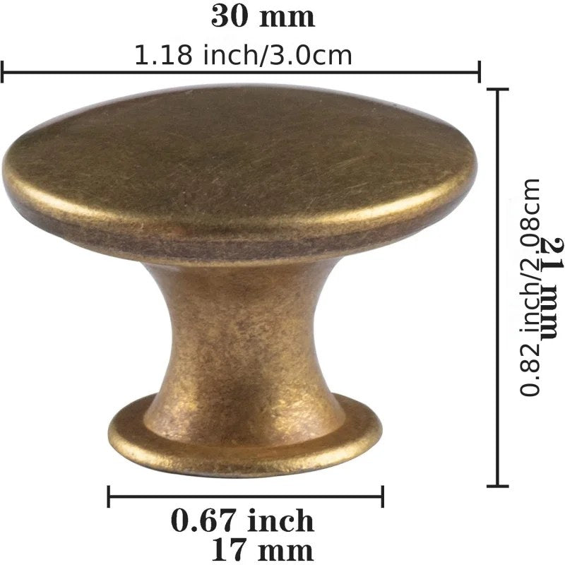 Toimittajan mittapiirros: Ø 30 mm, korkeus 21 mm, jalka 17 mm