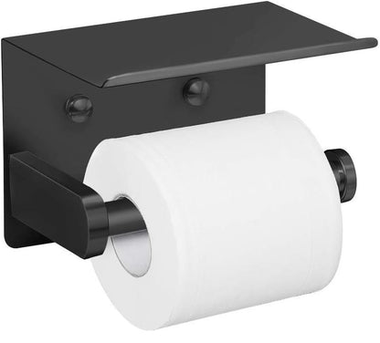 WC-paperiteline, jonka varressa on vessapaperirulla ja rullan yläpuolella hylly