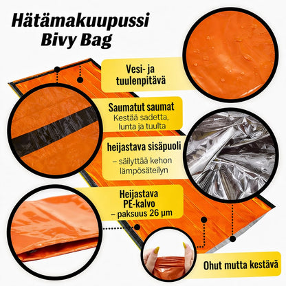 Bivy Bag – pienikokoinen hätämakuupussi