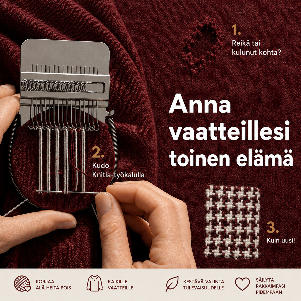 Knitla – Kudo helposti ja anna vaatteille uusi elämä
