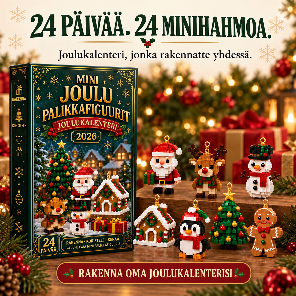 Mini-joulukalenteri rakennuspalikoista – 24 itse rakennettavaa joulufiguuria