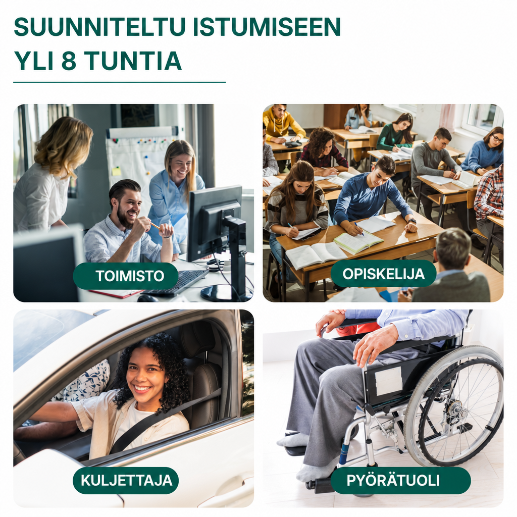 Geeli-istuintyyny autoon – keventää häntäluuta, alaselkää ja iskiasta