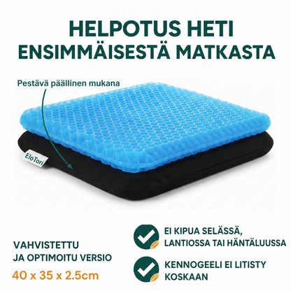 Geeli-istuintyyny autoon – keventää häntäluuta, alaselkää ja iskiasta