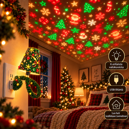 ChristmasGlow™ – Jouluprojektorilamppu USB-liitännällä