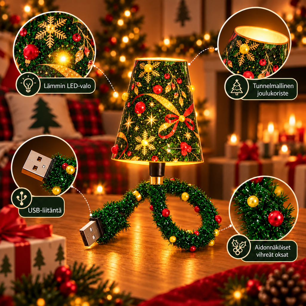 ChristmasGlow™ – Jouluprojektorilamppu USB-liitännällä